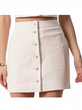 Avec Les Filles denim mini skirt in Ecru Snow Wash size 8​